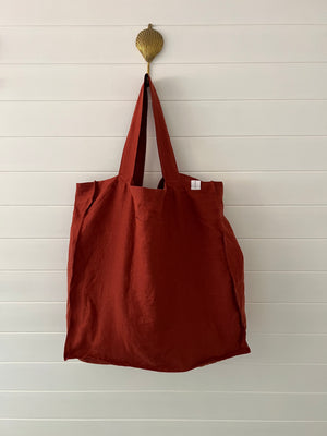 The Weekender Linen Tote - SANGRIA-onefinesunday co