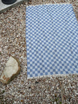 Checker Turkish towel / throw - Blue-onefinesunday co