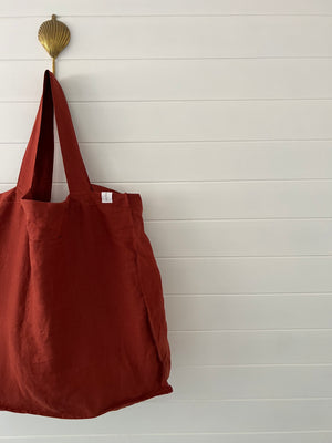 The Weekender Linen Tote - SANGRIA-onefinesunday co