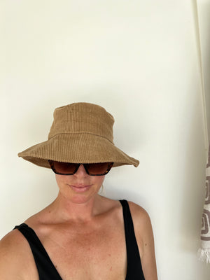 Sunday corduroy bucket hat - TAN-onefinesunday co