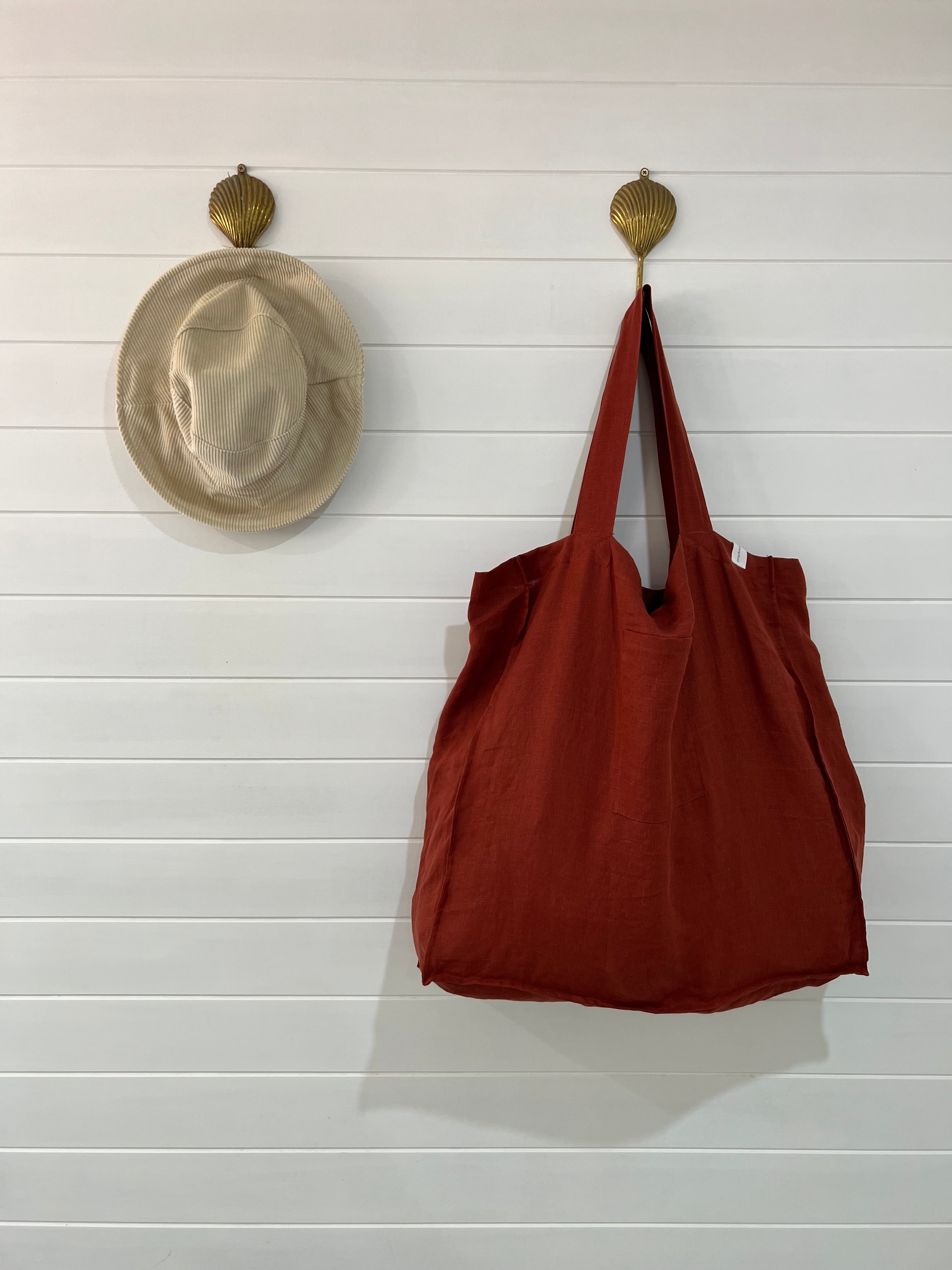 The Weekender Linen Tote - SANGRIA-onefinesunday co