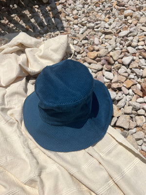 Sunday corduroy bucket hat - BLUE-onefinesunday co